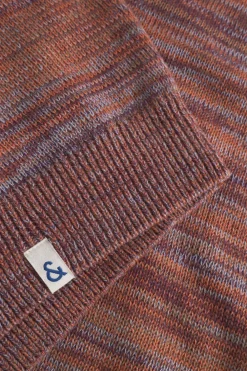 Colours & Sons Mouline Pullover - Merlot Mouliné*Herren Pullover