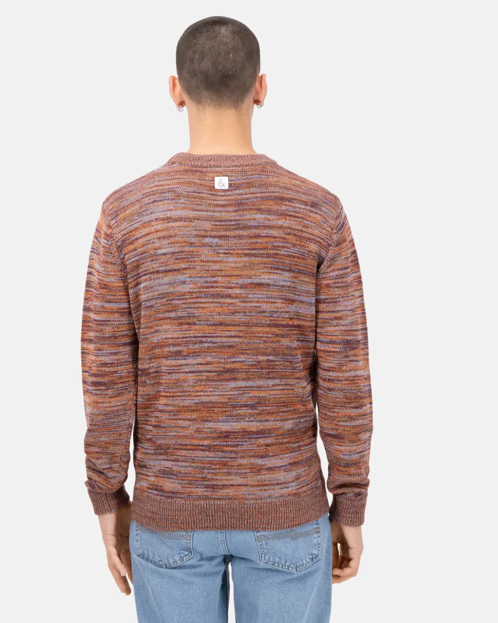 Colours & Sons Mouline Pullover - Merlot Mouliné*Herren Pullover