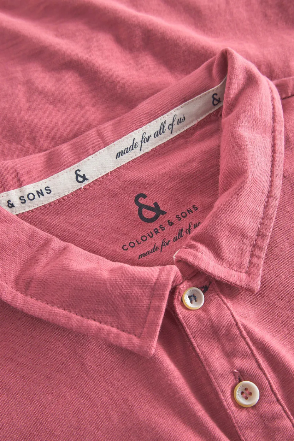 Colours & Sons Polo - Slub - Mauve*Herren T-Shirts & Polos|T-Shirts & Polos