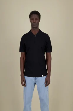 Colours & Sons Polo Leinen Blend - Black*Herren T-Shirts & Polos