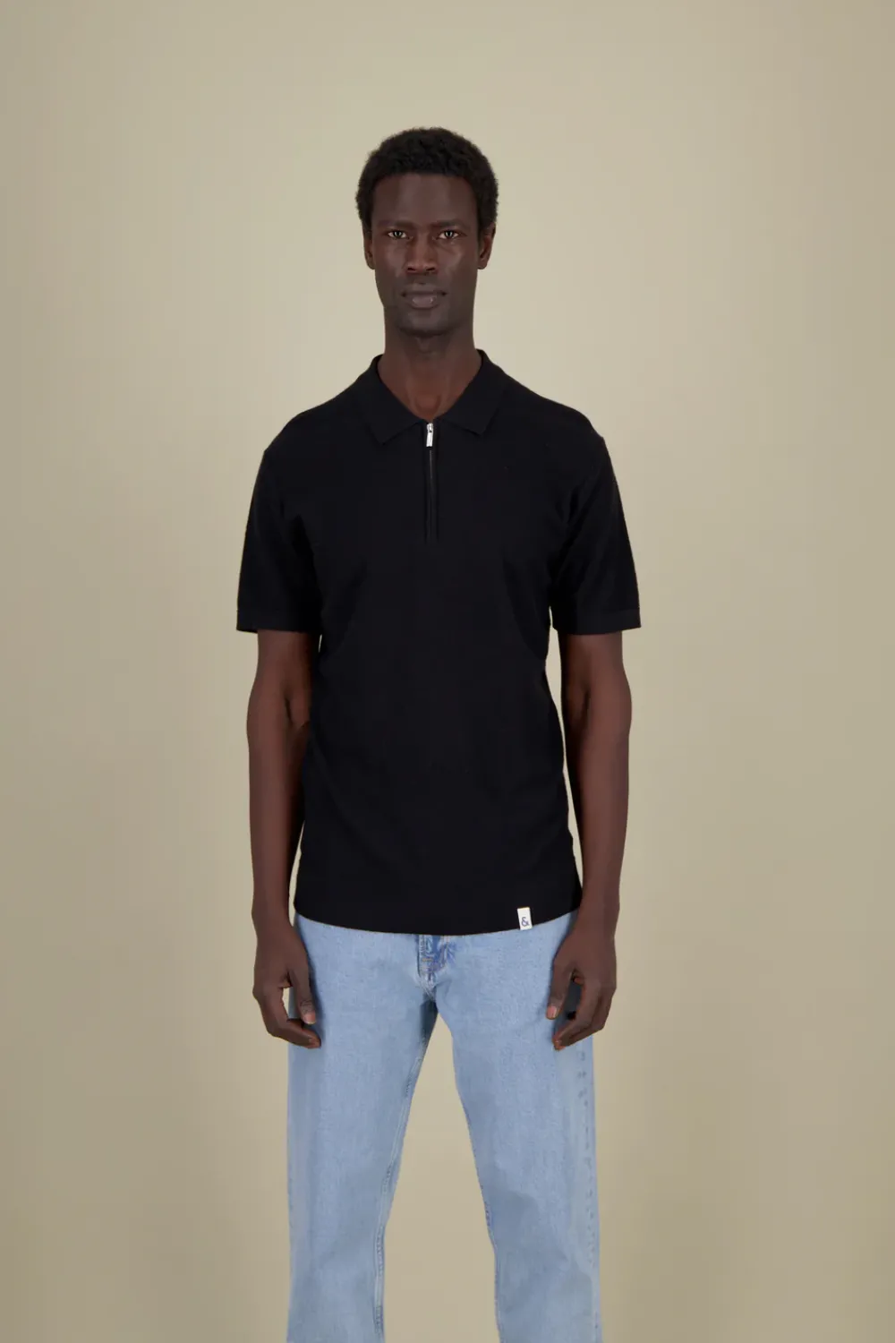 Colours & Sons Polo Leinen Blend - Black*Herren T-Shirts & Polos