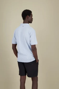 Colours & Sons Polo Leinen Blend - Sky*Herren T-Shirts & Polos