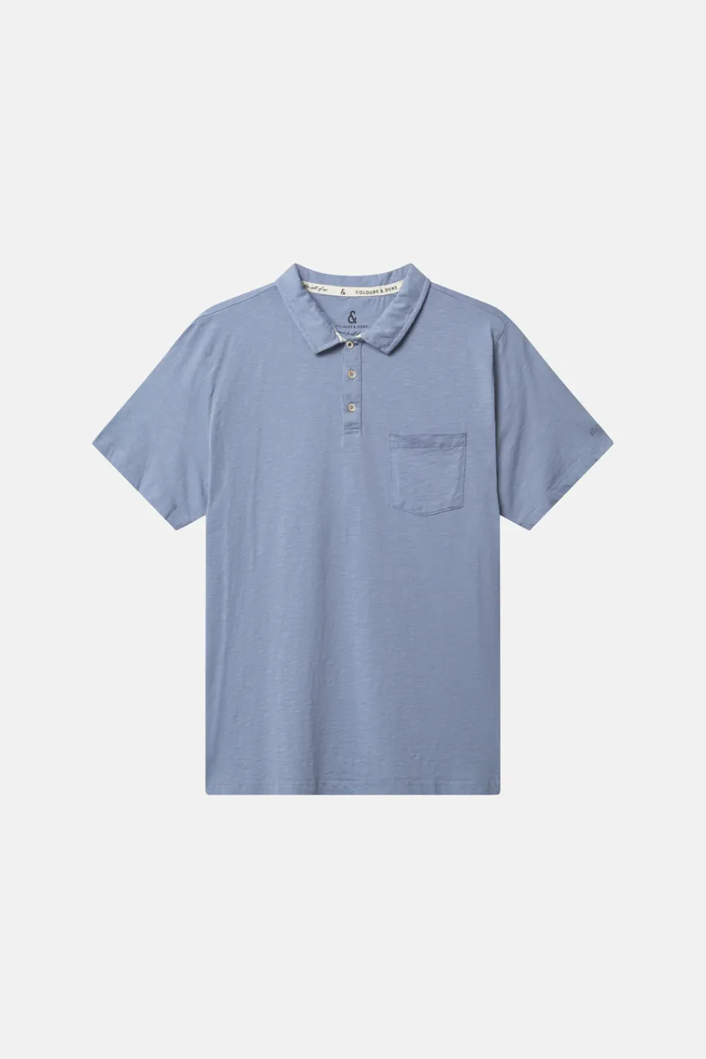 Colours & Sons Poloshirt Slub - Denim*Herren T-Shirts & Polos|T-Shirts & Polos