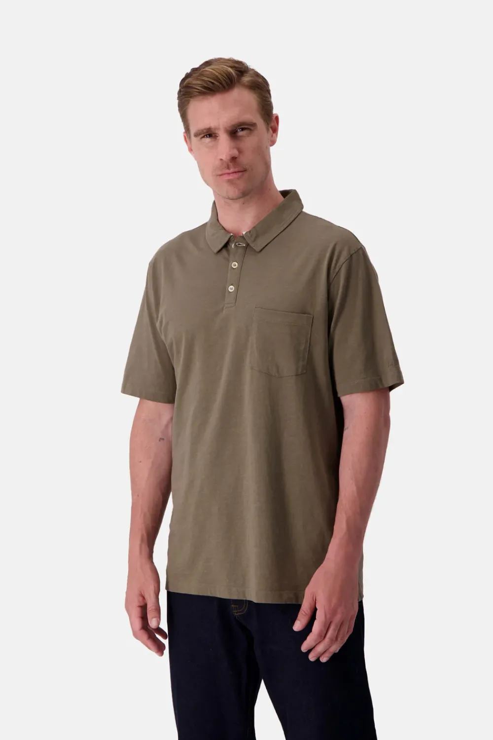 Colours & Sons Poloshirt Slub - Olive*Herren T-Shirts & Polos|T-Shirts & Polos