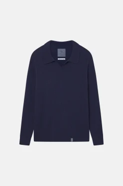 Colours & Sons Pullover Johnny Kragen - Navy*Herren Pullover