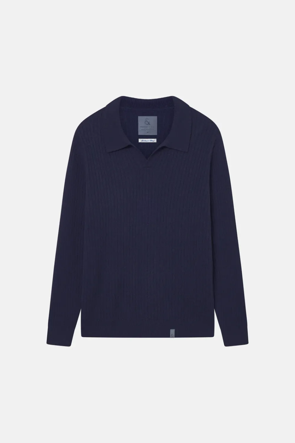 Colours & Sons Pullover Johnny Kragen - Navy*Herren Pullover