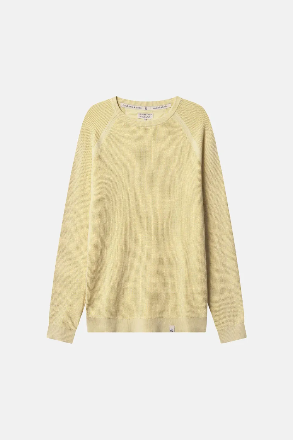 Colours & Sons Roundneck Basic - Lemon*Herren Pullover|Pullover