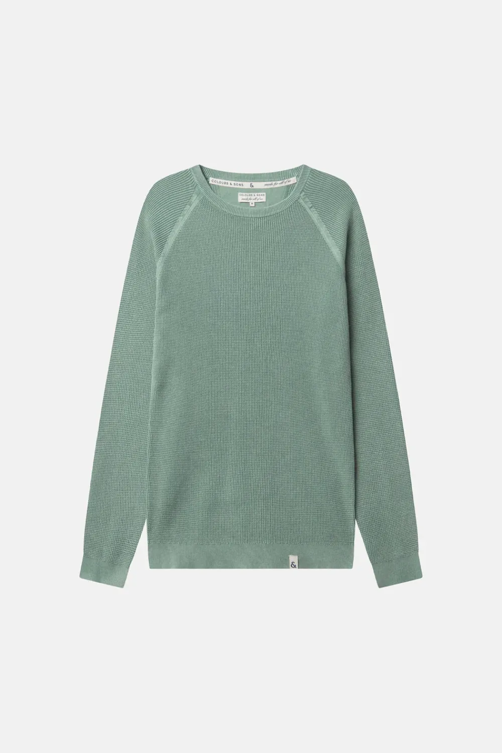 Colours & Sons Roundneck Basic - Pistachio*Herren Pullover|Pullover