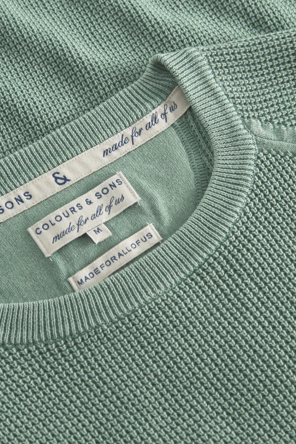 Colours & Sons Roundneck Basic - Pistachio*Herren Pullover|Pullover