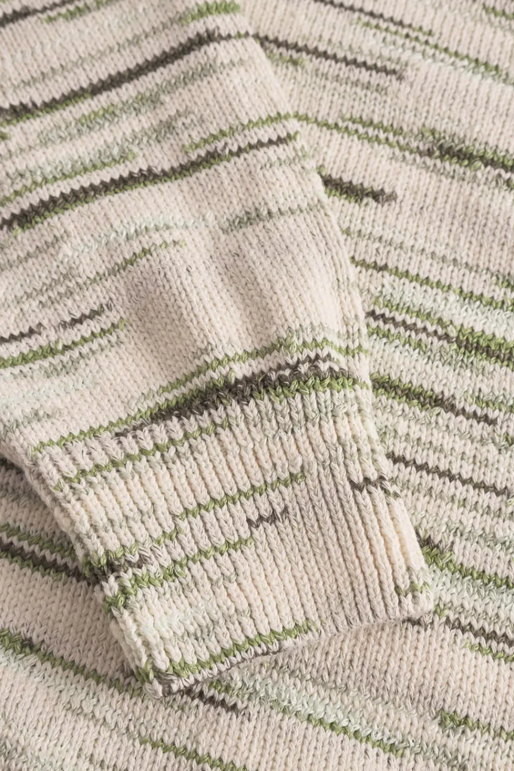 Colours & Sons Roundneck-Space Dyed - Green Combo*Herren Pullover