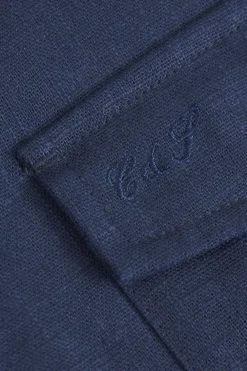 Colours & Sons Safari Shirt Linen Blend - Navy*Herren Jacken