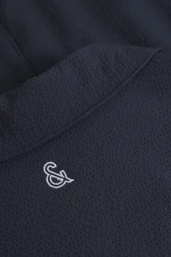 Colours & Sons Shirt Seersucker Solid - Navy*Herren Hemden