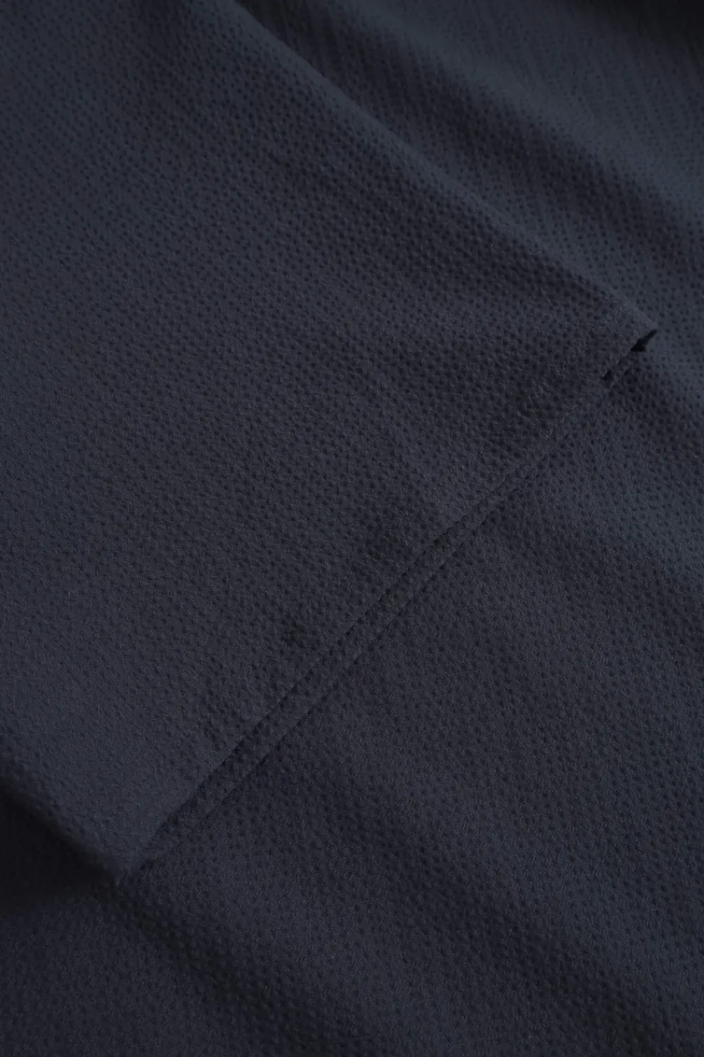 Colours & Sons Shirt Seersucker Solid - Navy*Herren Hemden