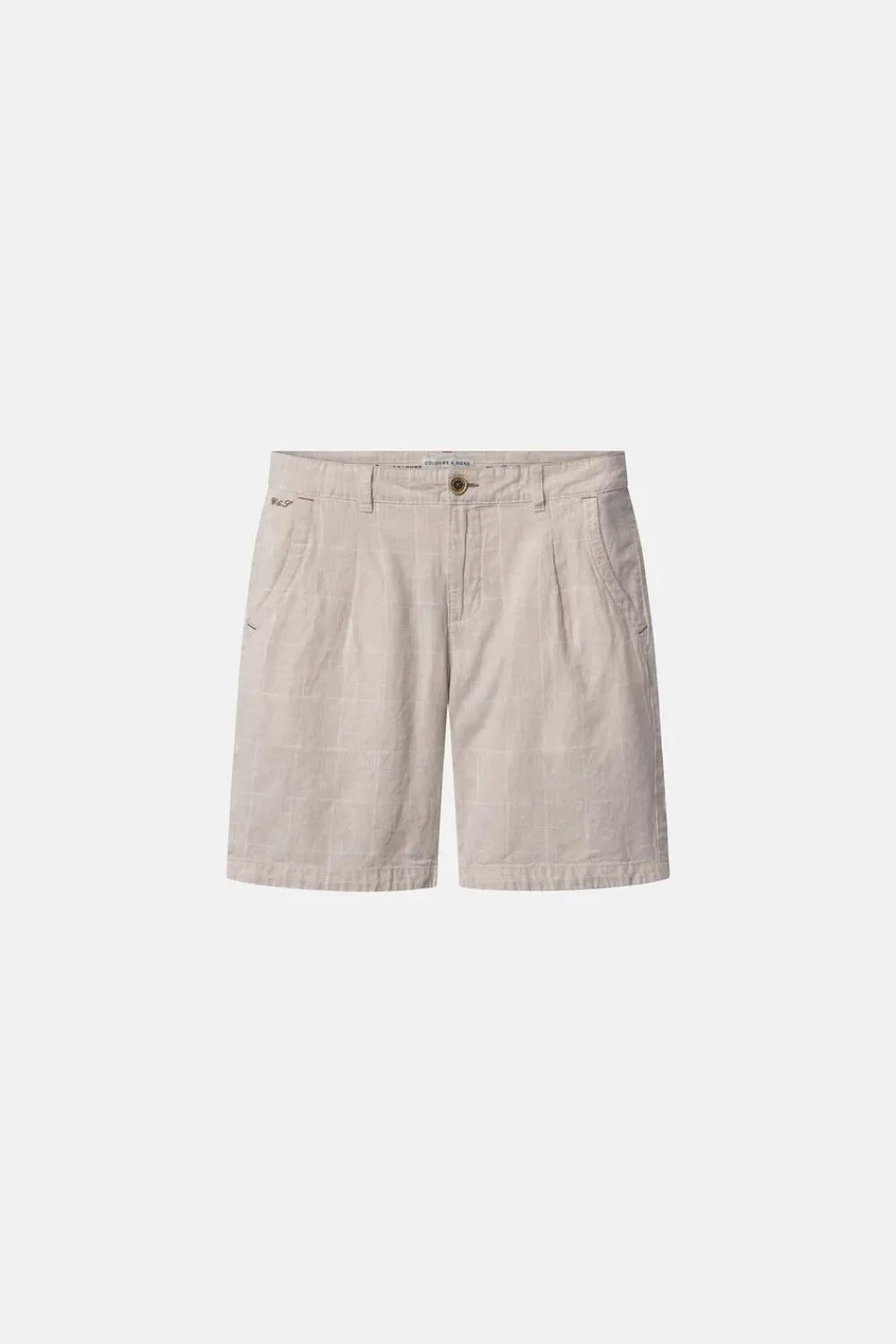 Colours & Sons Shorts Leinen Blend - Tent Check*Herren Shorts