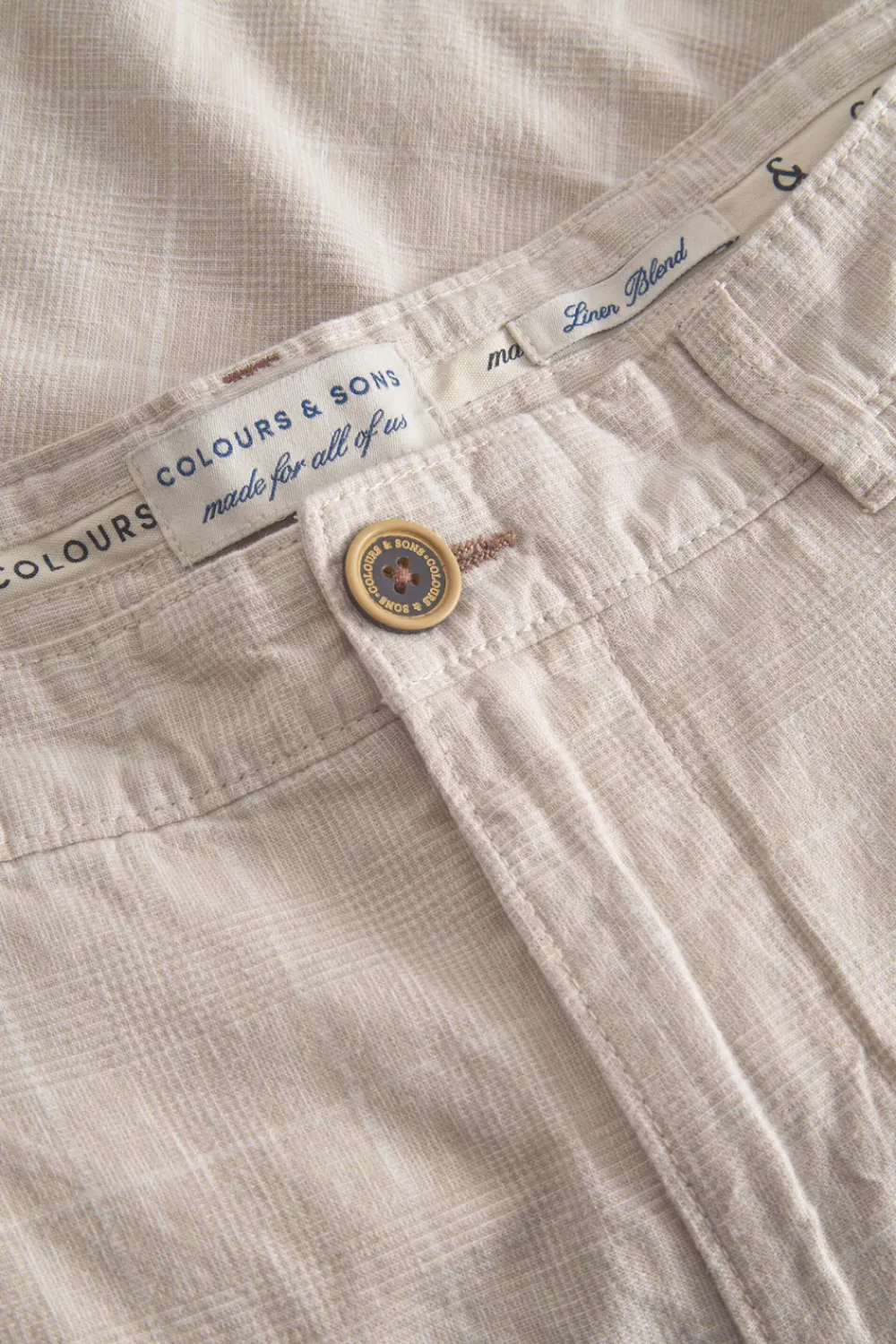 Colours & Sons Shorts Leinen Blend - Tent Check*Herren Shorts