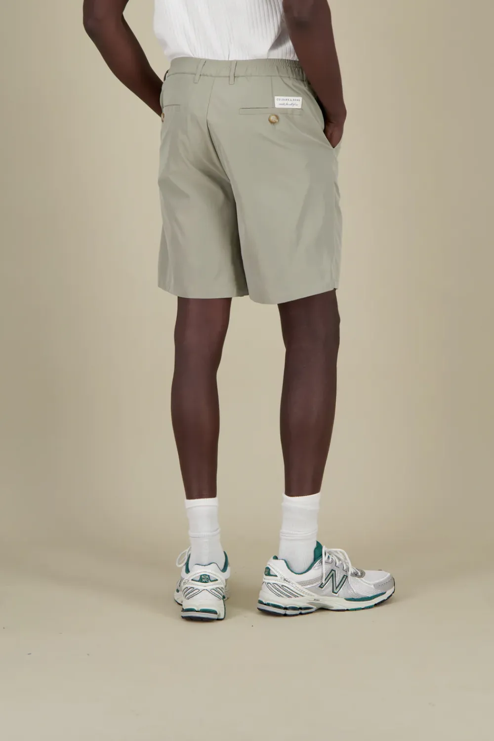 Colours & Sons Shorts with Pleats - Matcha*Herren Shorts