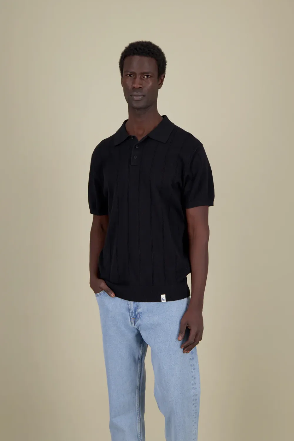 Colours & Sons Strick Polo - Black*Herren Pullover|T-Shirts & Polos
