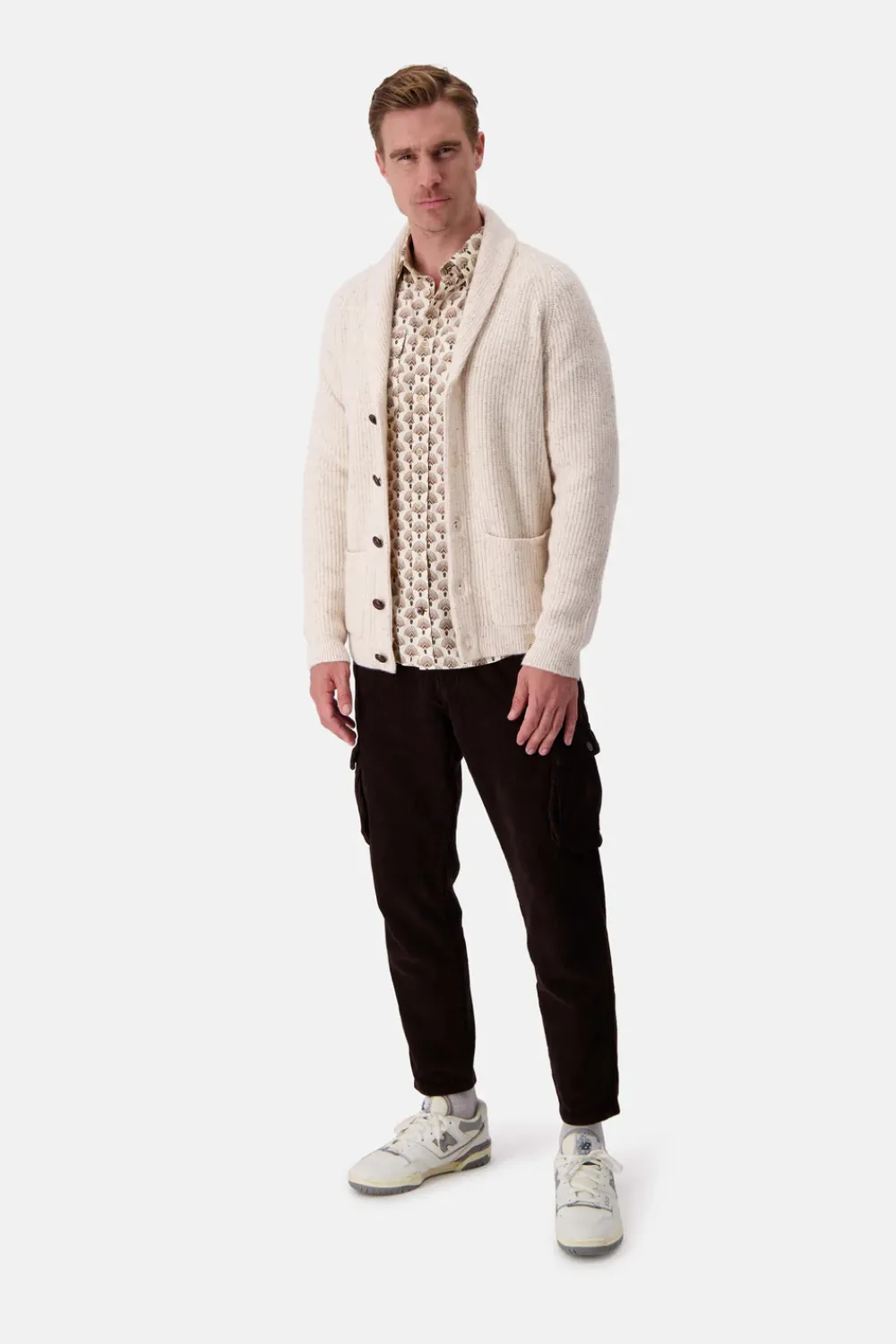 Colours & Sons Strickjacke Donegal - Offwhite*Herren Pullover