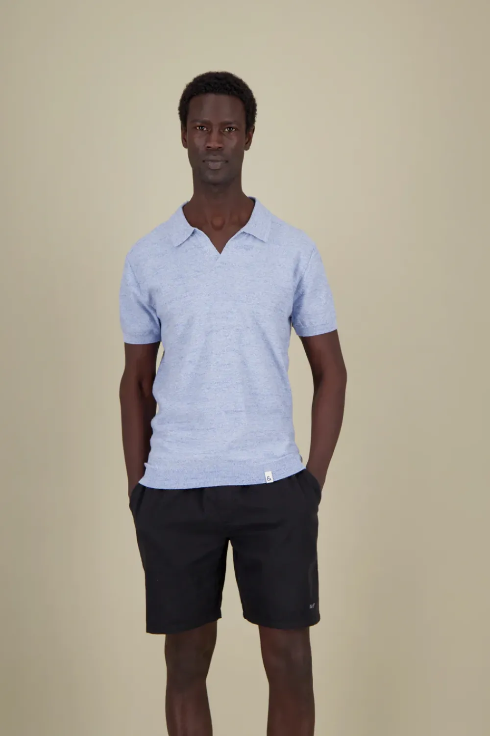 Colours & Sons Strickpolo - Sky*Herren T-Shirts & Polos
