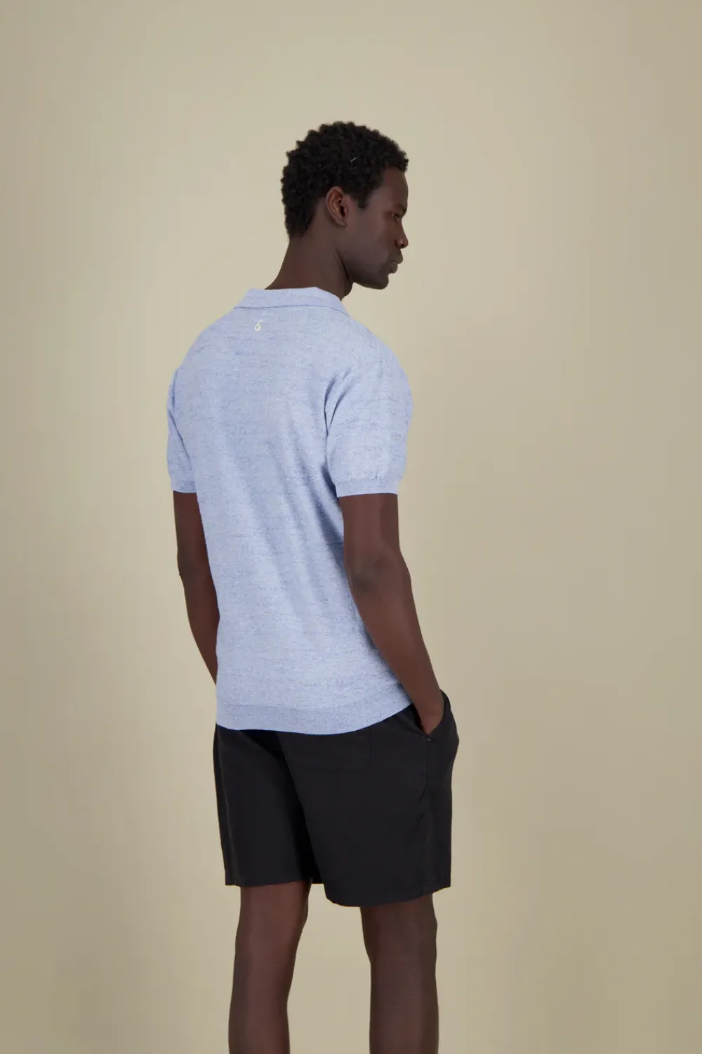 Colours & Sons Strickpolo - Sky*Herren T-Shirts & Polos