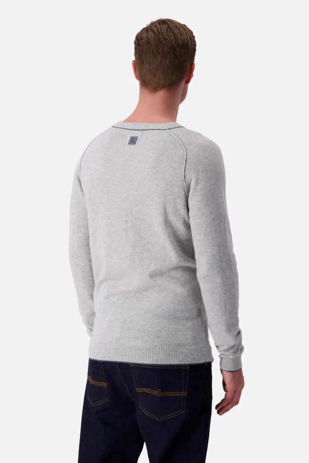 Colours & Sons Strickpullover Merino Blend - Silver*Herren Pullover