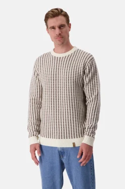 Colours & Sons Strickpullover-gemustert - Offwhite-Soil*Herren Pullover