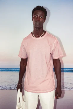 Colours & Sons T-Shirt Oil Dyed - Peach*Herren T-Shirts & Polos
