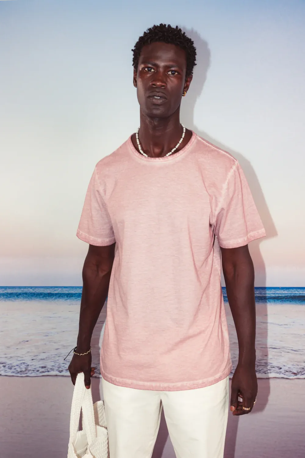 Colours & Sons T-Shirt Oil Dyed - Peach*Herren T-Shirts & Polos