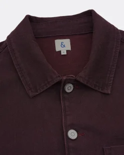 Colours & Sons Worker Jacket Coloured Denim - Port Wine*Herren Jacken