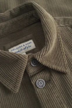 Colours & Sons Worker Jacket Cord - Olive*Herren Jacken