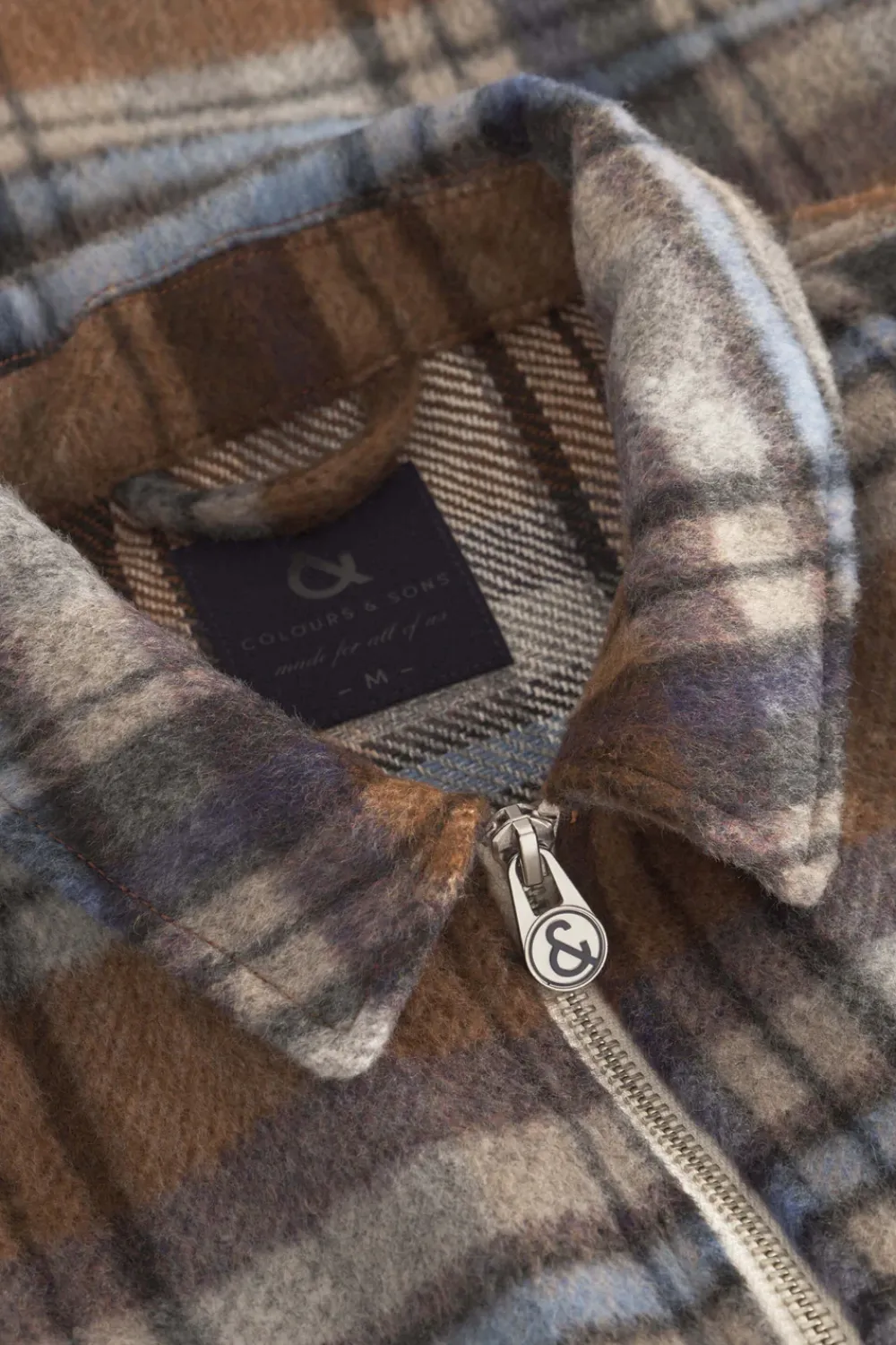 Colours & Sons Worker Jacket-Zipped - Tobacco Check*Herren Jacken