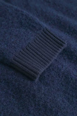 Colours & Sons Zip Strickjacke-Bouclé - Navy*Herren Pullover