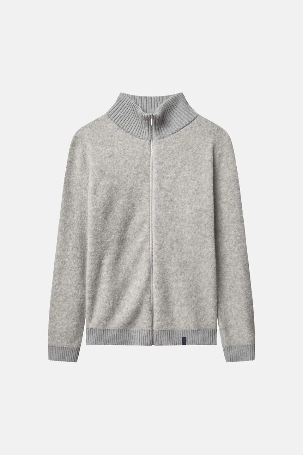 Colours & Sons Zip Strickjacke-Bouclé - Silver*Herren Pullover